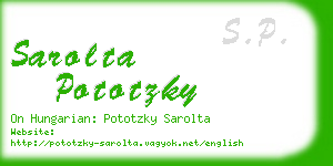 sarolta pototzky business card